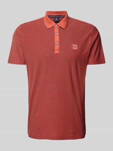 Lerros Poloshirt mit Label-Stitching in Koralle, Größe S