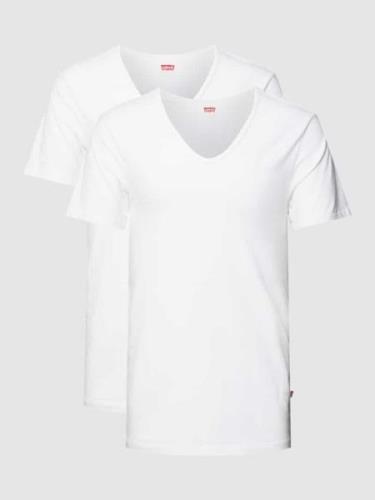 Levi's® T-Shirt mit Label-Detail im 2er-Pack in Weiss, Größe S