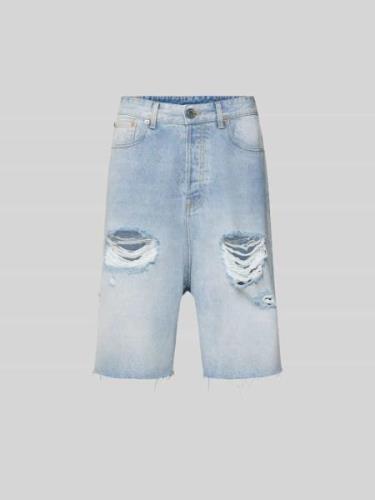 VETEMENTS Jeansshorts im Destroyed-Look in Blau, Größe 29