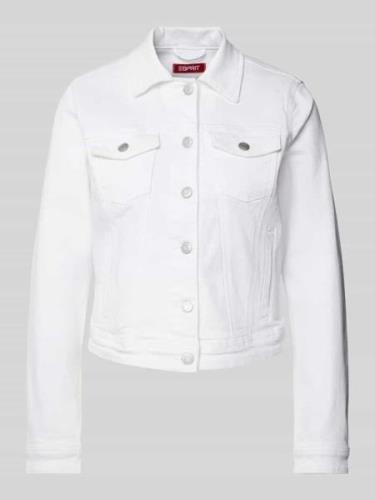 Esprit Jeansjacke mit aufgesetzten Brusttaschen in Offwhite, Größe M