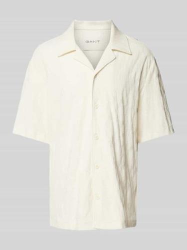 Gant Freizeithemd mit Umlegekragen in Offwhite, Größe M