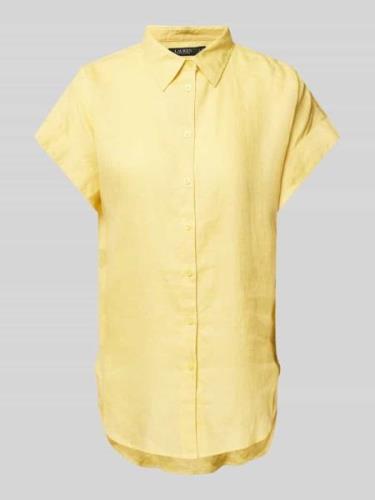 Lauren Ralph Lauren Hemdbluse aus Leinen Modell 'BROONO' in Gelb, Größ...