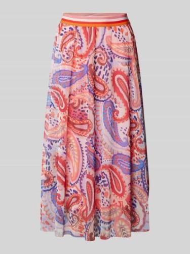 Smith and Soul Midirock mit Paisley-Muster in Pink, Größe S