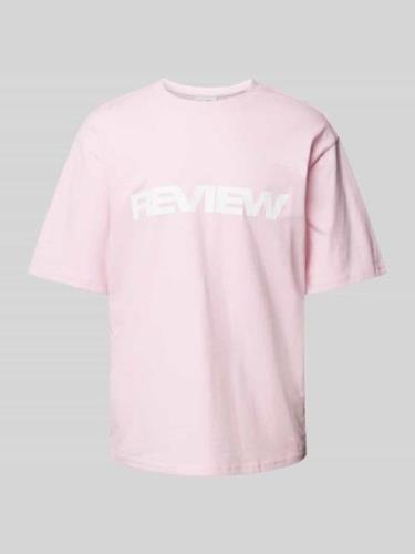 REVIEW T-Shirt mit Rundhalsausschnitt in Rosa, Größe XXL