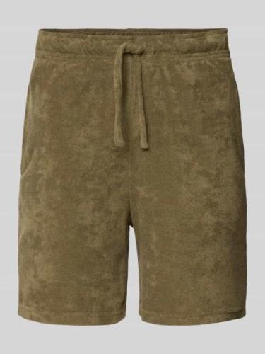 Christian Berg Men Sweatshorts mit Eingrifftaschen in Khaki, Größe L