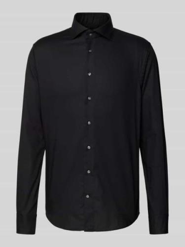 Profuomo Slim Fit Business-Hemd mit Haifischkragen in Black, Größe 38