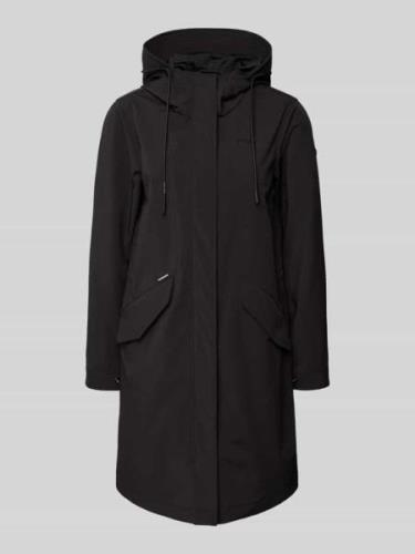 khujo Mantel mit Label-Patch Modell 'JONNA' in Black, Größe XS