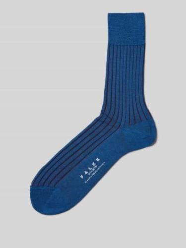 Falke Socken aus reiner Baumwolle Modell 'Shadow' in Blau, Größe 41/42