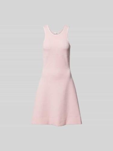 Victoria Beckham Knielanges Kleid mit U-Ausschnitt in Hellrosa, Größe ...