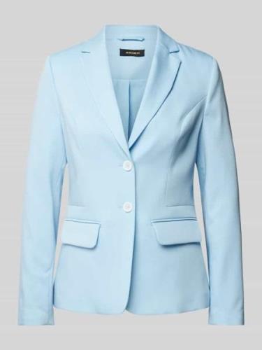 More & More Blazer in unifarbenem Design mit Pattentaschen in Hellblau...