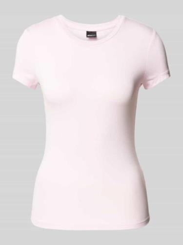 Gina Tricot T-Shirt mit Rundhalsausschnitt in Rosa, Größe XL