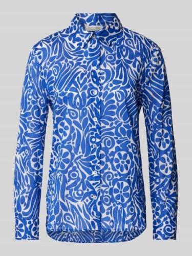 Christian Berg Woman Bluse mit Allover-Print in Royal, Größe 44