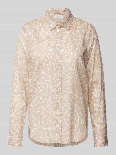 Christian Berg Woman Bluse mit Allover-Print in Sand, Größe 40