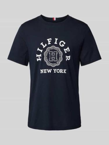 Tommy Hilfiger T-Shirt mit Label-Print Modell 'HILFIGER COIN' in Marin...