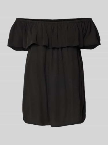 ICHI Off-Shoulder-Bluse mit Volant Modell 'MARRAKECH' in Black, Größe ...