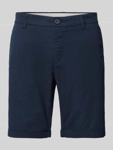 Knowledge Cotton Apparel Regular Fit Bermudas Modell 'CHUCK' in Dunkel...