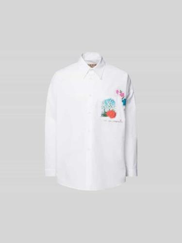 Marni Regular Fit Freizeithemd mit Brusttasche in Weiss, Größe 52