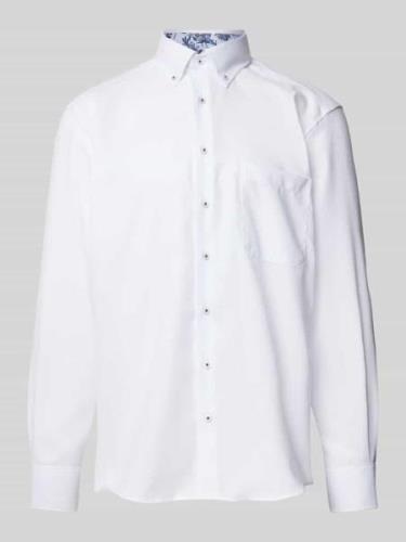 Eterna Comfort Fit Business-Hemd mit Button-Down-Kragen in Weiss, Größ...