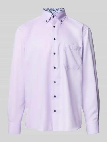 Eterna Comfort Fit Business-Hemd mit Button-Down-Kragen in Flieder, Gr...