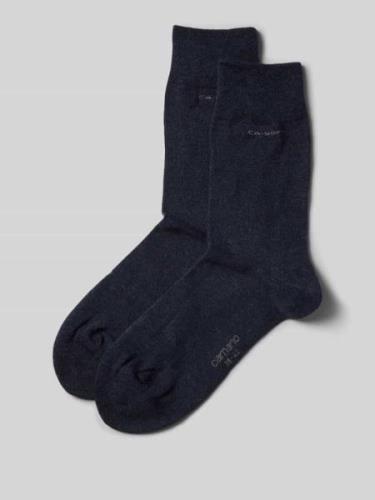 camano Socken im unifarbenen Design im 4er-Pack in Dunkelblau Melange,...
