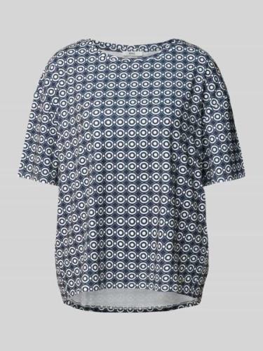 Brax Blusenshirt mit Allover-Muster Modell 'CALLY' in Blau, Größe XS