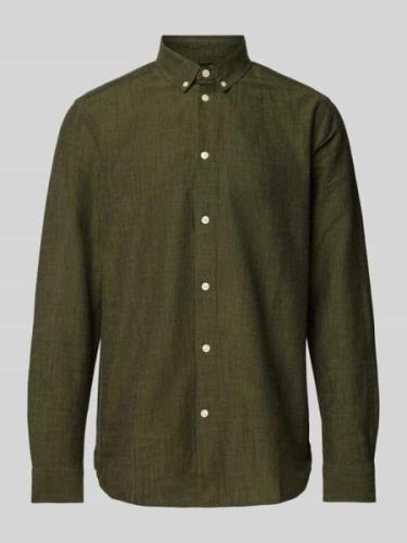 Knowledge Cotton Apparel Regular Fit Freizeithemd mit Button-Down-Krag...