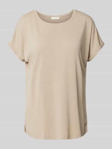 Christian Berg Woman T-Shirt mit Rundhalsausschnitt in Taupe, Größe S