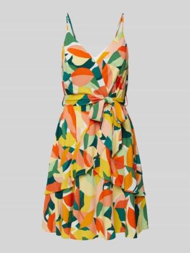 Apricot Knielanges Kleid mit Allover-Print in Gruen, Größe XL