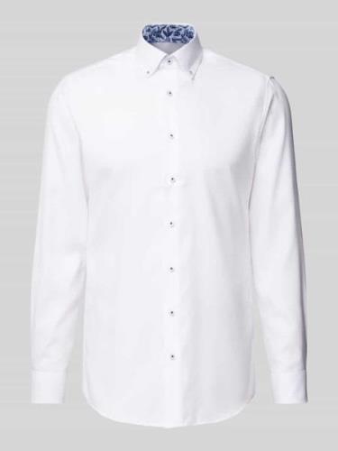 Eterna Slim Fit Business-Hemd mit Button-Down-Kragen in Weiss, Größe 4...