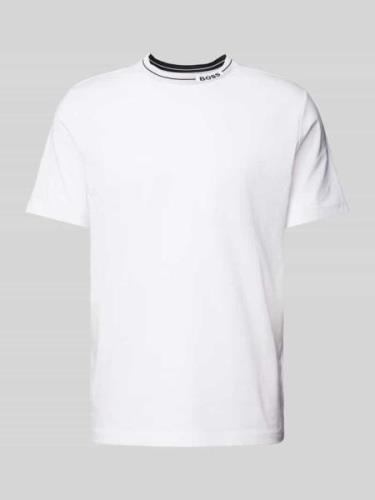 BOSS Green T-Shirt mit Label-Detail in Weiss, Größe M