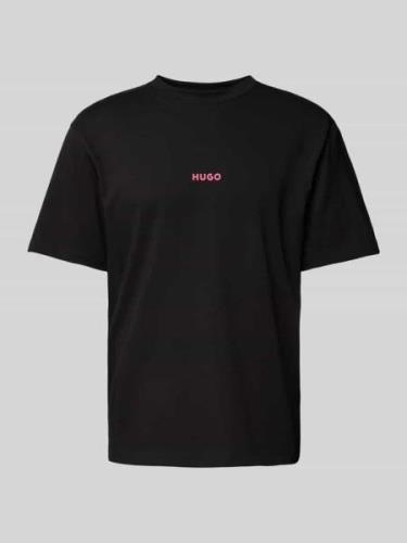 HUGO T-Shirt mit Rückenprint Modell 'Dowidom' in Black, Größe S
