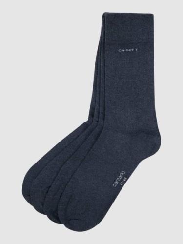 camano Socken im unifarbenen Design im 4er-Pack in Jeansblau, Größe 43...