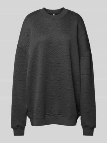 Karo Kauer Sweatshirt mit Logo-Muster in Dunkelgrau, Größe S