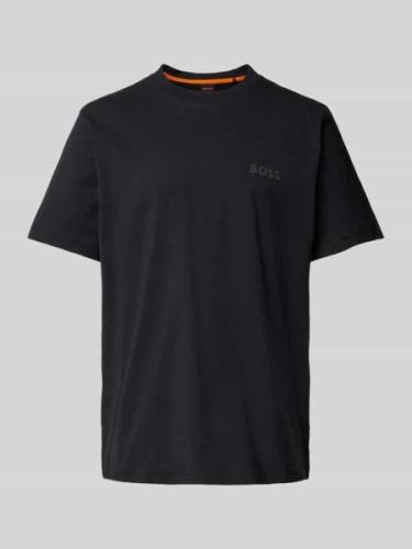 BOSS Orange T-Shirt mit Label-Print Modell 'Telogoboss' in Black, Größ...