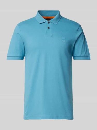 BOSS Orange Slim Fit Poloshirt mit Label-Patch Modell 'Passenger' in O...