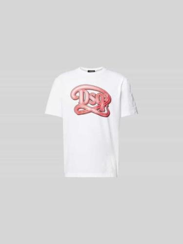 Dsquared2 T-Shirt aus reiner Baumwolle in Weiss, Größe XXL