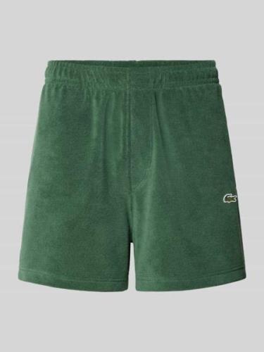 Lacoste Regular Fit Shorts mit elastischem Bund in Gruen, Größe S