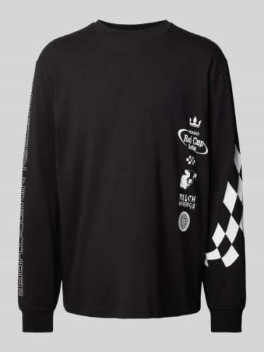 HUGO Sweatshirt mit Motiv-Print Modell 'Dasino' in Black, Größe S