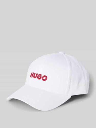 HUGO Basecap mit Label-Stitching Modell 'Jude' in Weiss, Größe One Siz...