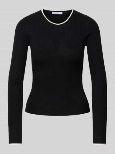Mango Pullover in unifarbenem Design Modell 'SHADOWIN' in Black, Größe...