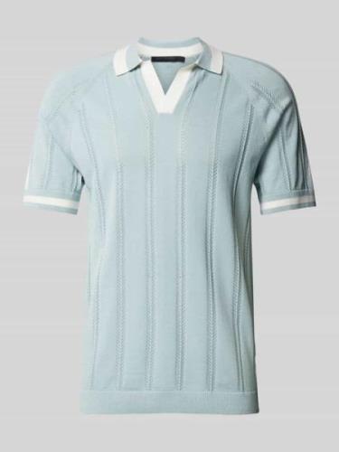 Drykorn Strickshirt mit Polokragen Modell 'Leamor' in Mint, Größe S
