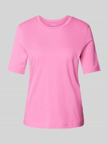 Montego T-Shirt mit Rundhalsausschnitt in Pink, Größe XS