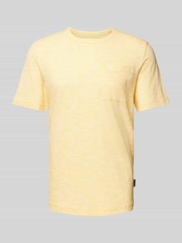 Tom Tailor T-Shirt mit Brusttasche in Gelb, Größe S