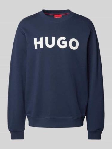 HUGO Sweatshirt mit Label-Detail Modell 'Dem' in Marine, Größe S