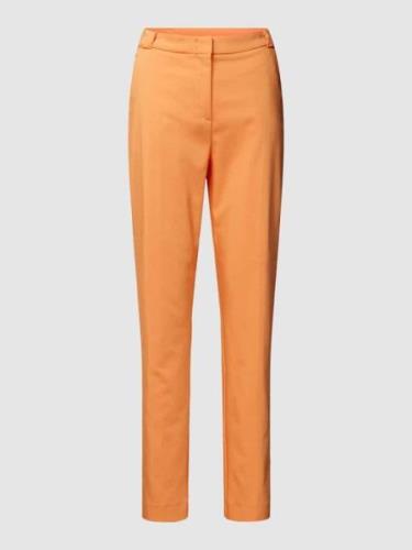 comma Slim Fit Stoffhose im unifarbenen Design in Orange, Größe 40