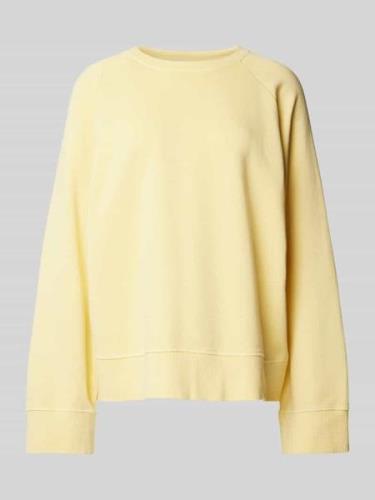 Jake*s Casual Sweatshirt mit Raglanärmeln in Pastellgelb, Größe L