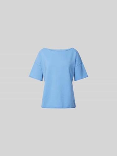 Juvia Oversized T-Shirt mit U-Boot-Ausschnitt in Bleu, Größe S