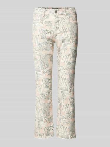 SEDUCTIVE Slim Fit Hose mit Allover-Print Modell 'CLAIRE' in Hellrosa,...