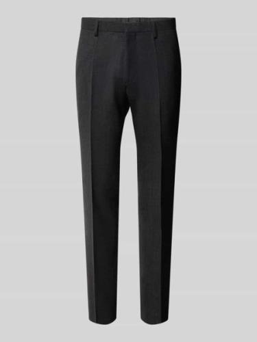 Roy Robson Modern Fit Anzughose mit Bügelfalten in Black, Größe 52