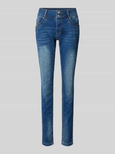 Buena Vista Slim Fit Jeans im 5-Pocket-Design Modell 'Tummyless' in Je...